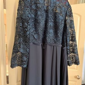 JJs House Mother of the Bride - Dark Navy - A-line Floor Length